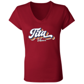 Tita I Love U Ladies Jersey V-Neck T-Shirt